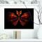 Designart - Red Fractal Butterfly in Dark - Abstract Canvas Art Print